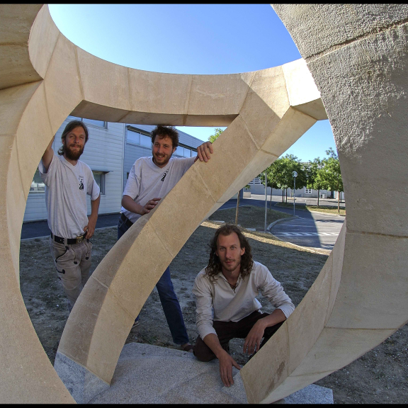 Les compagnons Guillaume Boisanfray, Julien Debraux et Régis Deltour